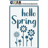 Clear Scraps - Mascils - 4 x 6 Masking Stencil - Hello Spring