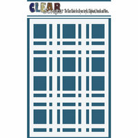 Clear Scraps - Mascils - 4 x 6 Masking Stencil - Plaid