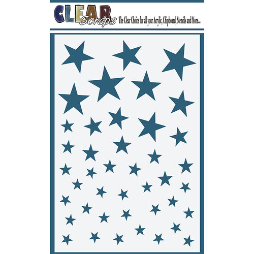 Clear Scraps - Mascils - 4 x 6 Masking Stencil - Stars