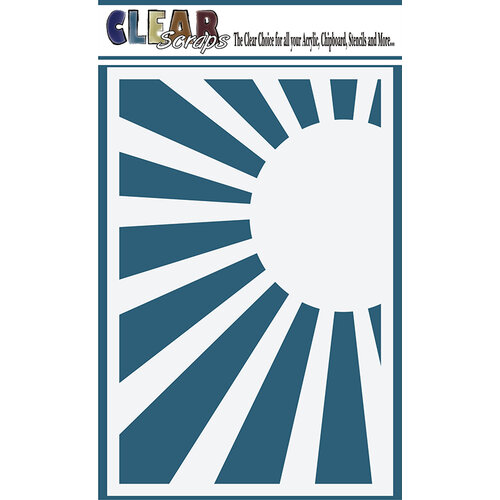 Clear Scraps - Mascils - 4 x 6 Masking Stencil - Sun Rise