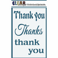 Clear Scraps - Mascils - 4 x 6 Masking Stencil - Thank You