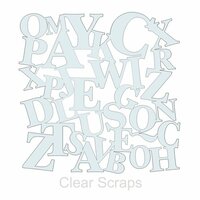 Clear Scraps - Mascils - 12 x 12 Masking Stencil - ABC's