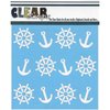 Clear Scraps - Mascils - 12 x 12 Masking Stencil - Anchors and Helms