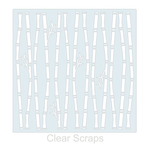 Clear Scraps - Mascils - 12 x 12 Masking Stencil - Bamboo
