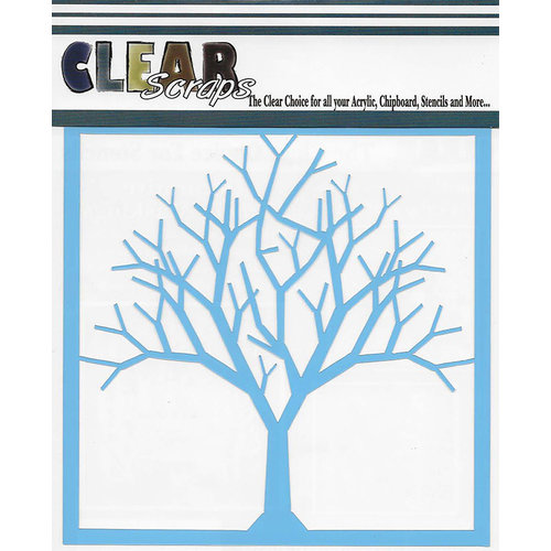 Clear Scraps - Mascils - 6 x 6 Masking Stencil - Bare Tree