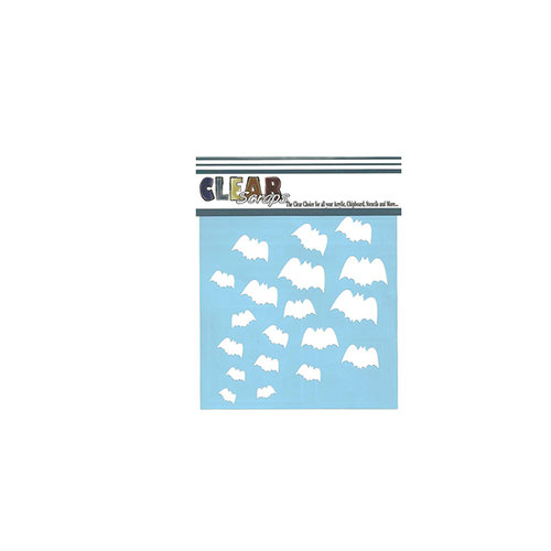Clear Scraps - Mascils - Halloween - 6 x 6 Masking Stencil - Bats