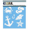 Clear Scraps - Mascils - 12 x 12 Masking Stencil - Beach Fun