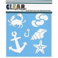 Clear Scraps - Mascils - 6 x 6 Masking Stencil - Beach Fun