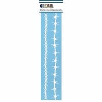 Clear Scraps - Mascils - Border Masking Stencil - Barb Wire