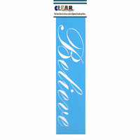 Clear Scraps - Mascils - Border Masking Stencil - Believe