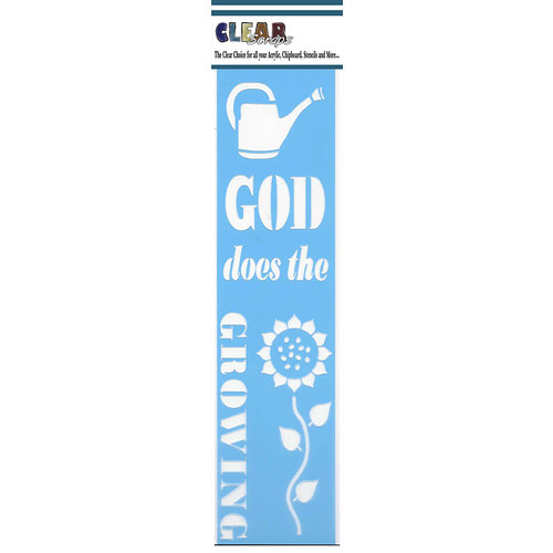 Clear Scraps - Mascils - Border Masking Stencil - God Does the Growing