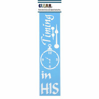 Clear Scraps - Mascils - Border Masking Stencil - In His Timing