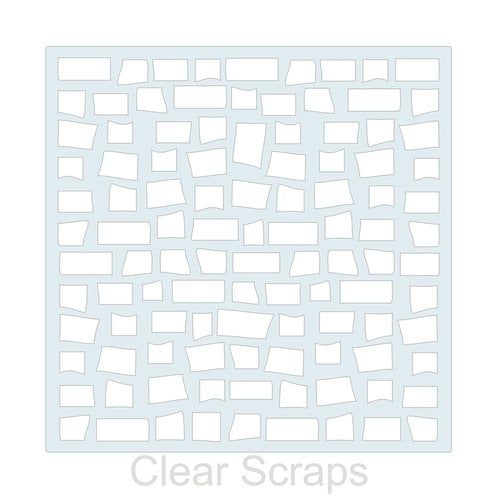 Clear Scraps - Mascils - 12 x 12 Masking Stencil - Brick