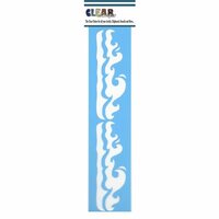 Clear Scraps - Mascils - Border Masking Stencil - Waves