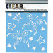 Clear Scraps - Mascils - 6 x 6 Masking Stencil - Butterfly Tear Drops