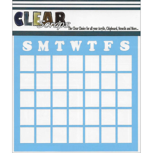 Clear Scraps - Mascils - 6 x 6 Masking Stencil - Calendar