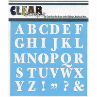 Clear Scraps - Mascils - 6 x 6 Masking Stencil - Capital ABC's