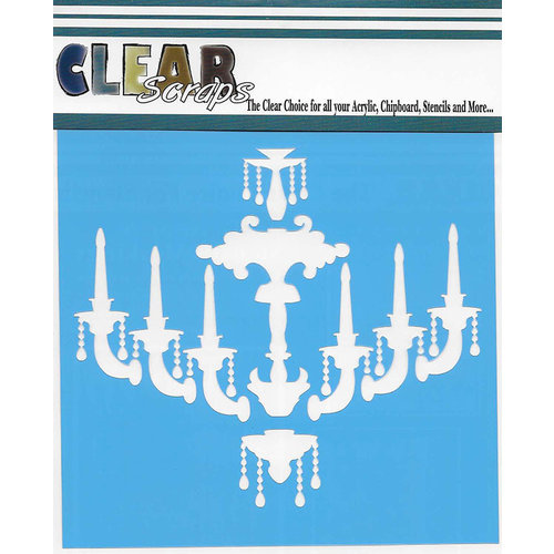 Clear Scraps - Mascils - 12 x 12 Masking Stencil - Chandelier