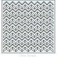 Clear Scraps - Mascils - 12 x 12 Masking Stencil - Chevron