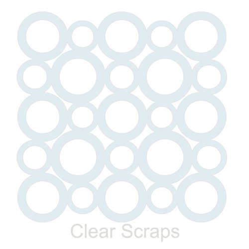 Clear Scraps - Mascils - 12 x 12 Masking Stencil - Circles