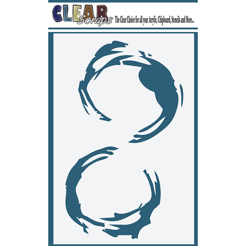 Clear Scraps - Mascils - 4 x 6 Masking Stencil - Coffee Stain