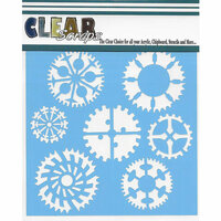 Clear Scraps - Mascils - 12 x 12 Masking Stencil - Cog Wheels