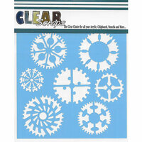 Clear Scraps - Mascils - 6 x 6 Masking Stencil - Cog Wheels