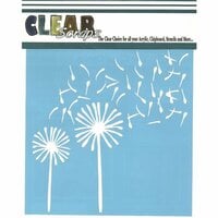 Clear Scraps - Mascils - 6 x 6 Masking Stencil - Dandelions Wind