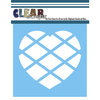 Clear Scraps - Mascils - 6 x 6 Masking Stencil - Diamond Heart