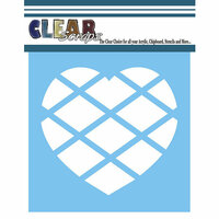 Clear Scraps - Mascils - 6 x 6 Masking Stencil - Diamond Heart