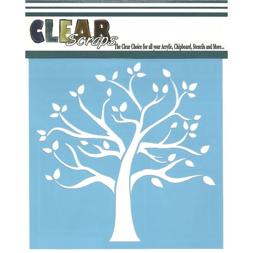 Clear Scraps - Mascils - 12 x 12 Masking Stencil - Family Tree