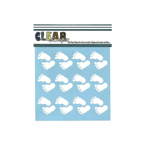 Clear Scraps - Mascils - 6 x 6 Masking Stencil - Feet