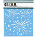 Clear Scraps - Mascils - 12 x 12 Masking Stencil - Fireworks Splash