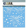Clear Scraps - Mascils - 6 x 6 Masking Stencil - Fireworks Splash
