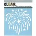 Clear Scraps - Mascils - 12 x 12 Masking Stencil - Fireworks