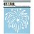 Clear Scraps - Mascils - 12 x 12 Masking Stencil - Fireworks
