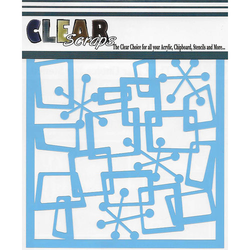 Clear Scraps - Mascils - 6 x 6 Masking Stencil - Funky Boxes