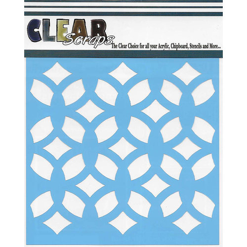 Clear Scraps - Mascils - 6 x 6 Masking Stencil - Funky Pattern