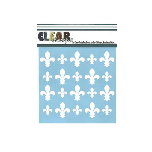 Clear Scraps - Mascils - 6 x 6 Masking Stencil - Fleur-de-lis
