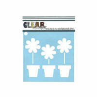 Clear Scraps - Mascils - 6 x 6 Masking Stencil - Flower Pots