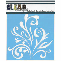Clear Scraps - Mascils - 6 x 6 Masking Stencil - Flourish Branch