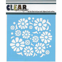 Clear Scraps - Mascils - 6 x 6 Masking Stencil - Flower Power