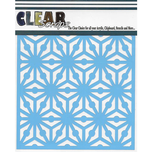 Clear Scraps - Mascils - 12 x 12 Masking Stencil - GEO Pattern