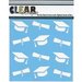 Clear Scraps - Mascils - 12 x 12 Masking Stencil - Graduation Hats and Diplomas