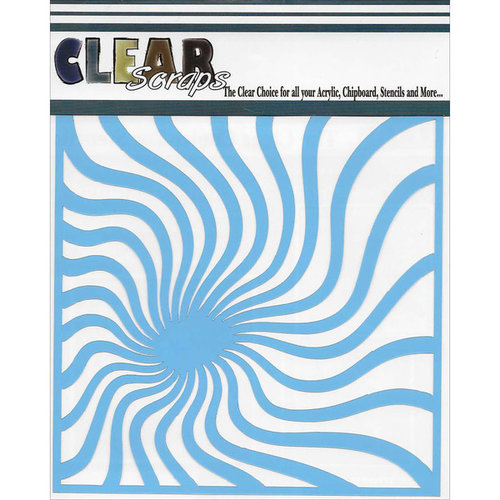 Clear Scraps - Mascils - 12 x 12 Masking Stencil - Groovy Spirals