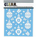 Clear Scraps - Christmas - Mascils - 12 x 12 Masking Stencil - Holiday Bulbs