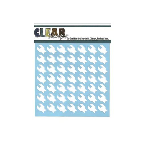 Clear Scraps - Mascils - 6 x 6 Masking Stencil - Houndstooth