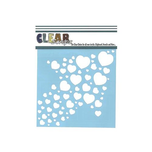 Clear Scraps - Mascils - 6 x 6 Masking Stencil - Heart Arrow
