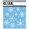 Clear Scraps - Christmas - Mascils - 12 x 12 Masking Stencil - Ice Crystal Snowflakes