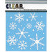 Clear Scraps - Christmas - Mascils - 12 x 12 Masking Stencil - Ice Crystal Snowflakes